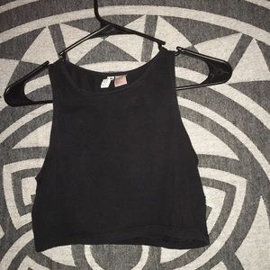 Black crop top from H&M